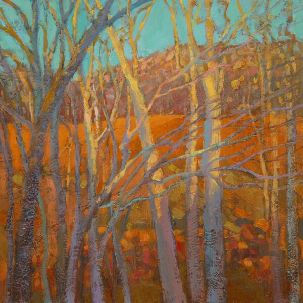 Winter Woods, oil on panel, 8 x 8 inches, 2023, SOLD