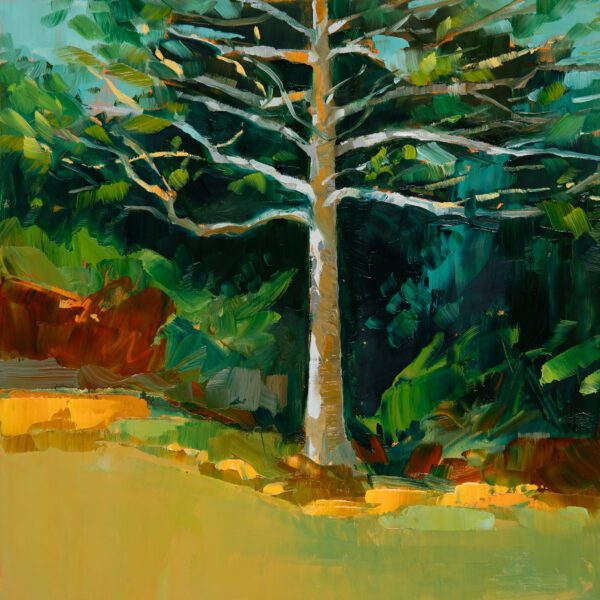 Black Gum: Early Spring, oil on panel, 8 x 8 inches, 2023-011